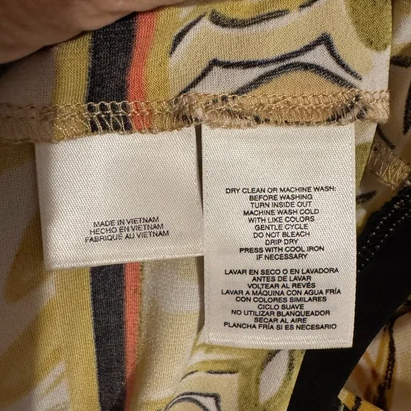 BEAUTIFUL KASPER TROPICAL LEAF PRINT TOP w/NECKLINE DETAIL MEDIUM #S - Picture 6 of 6